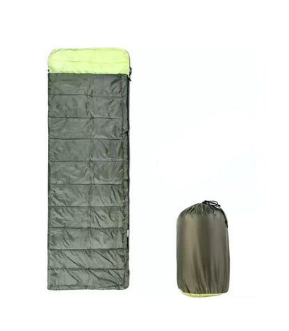 Sleeping Bag Camp Lite +8°C + 20°C (Yellow - Army Green) - The Adventure Hut