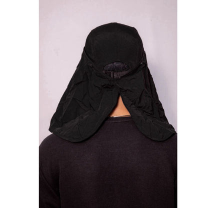 Outdoor UV Convertible Cap | Convertible Face & Neck Cover (Black) - The Adventure Hut
