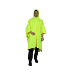 Poncho for Outdoor Rain Waterproof, Lightweight, Reusable & Packable (Neon) - The Adventure Hut
