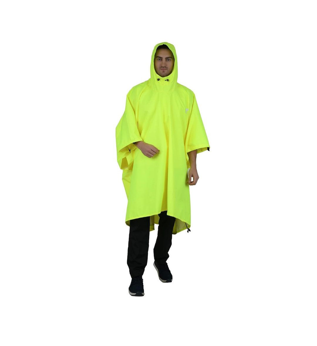 Poncho for Outdoor Rain Waterproof, Lightweight, Reusable & Packable (Neon) - The Adventure Hut
