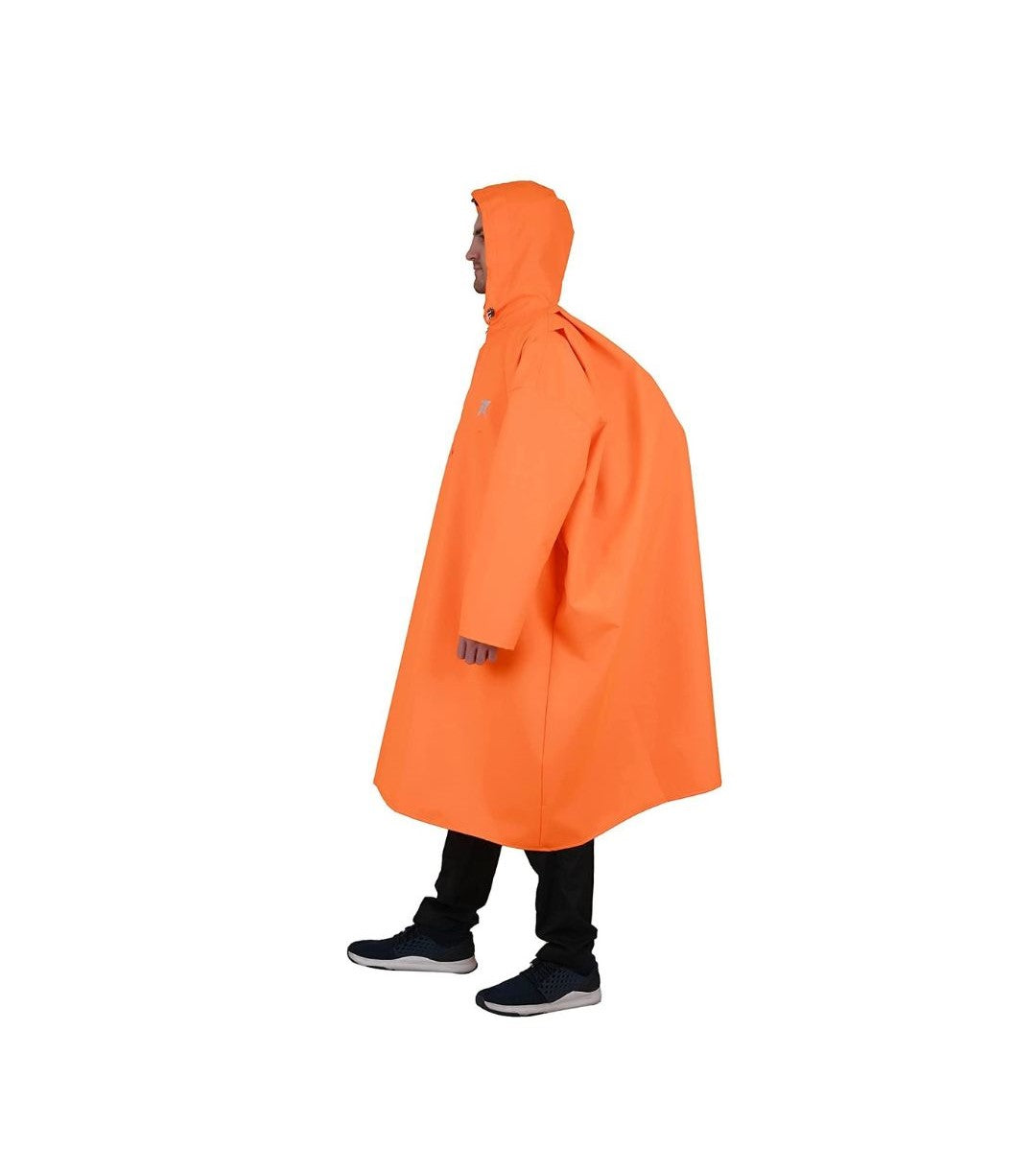 Poncho for Outdoor Rain Waterproof, Lightweight, Reusable & Packable (Orange) - The Adventure Hut