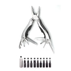 Adventure Hut Traveller 12-in-1 Stainless Steel Multi-Tool with Screwdriver Bit Set (MT609ID-8G) (TK-4956) - The Adventure Hut