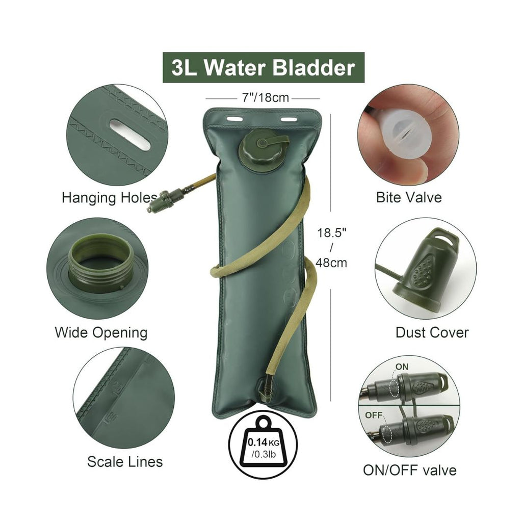 Small Hydration Backpack with 2.5L Water Bladder for Running Biking Camping