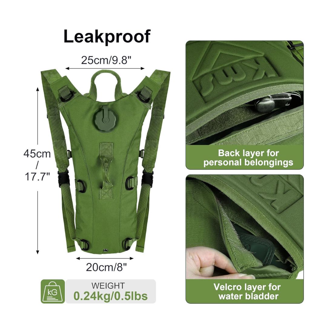 Small Hydration Backpack with 2.5L Water Bladder for Running Biking Camping