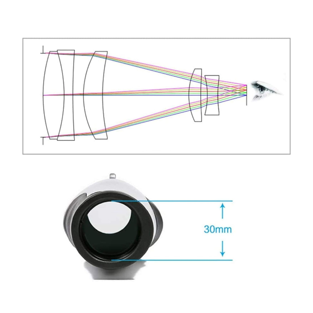 6X30 Portable Monocular Telescope Compact Waterproof Monocular for Bird Watching (Silver)