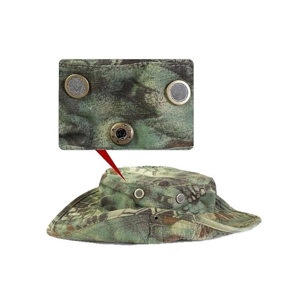 Camouflage Summer Outdoor Boonie Hunting Fishing Safari Bucket Sun Hat with Adjustable Strap (Jungle Camo Camo)