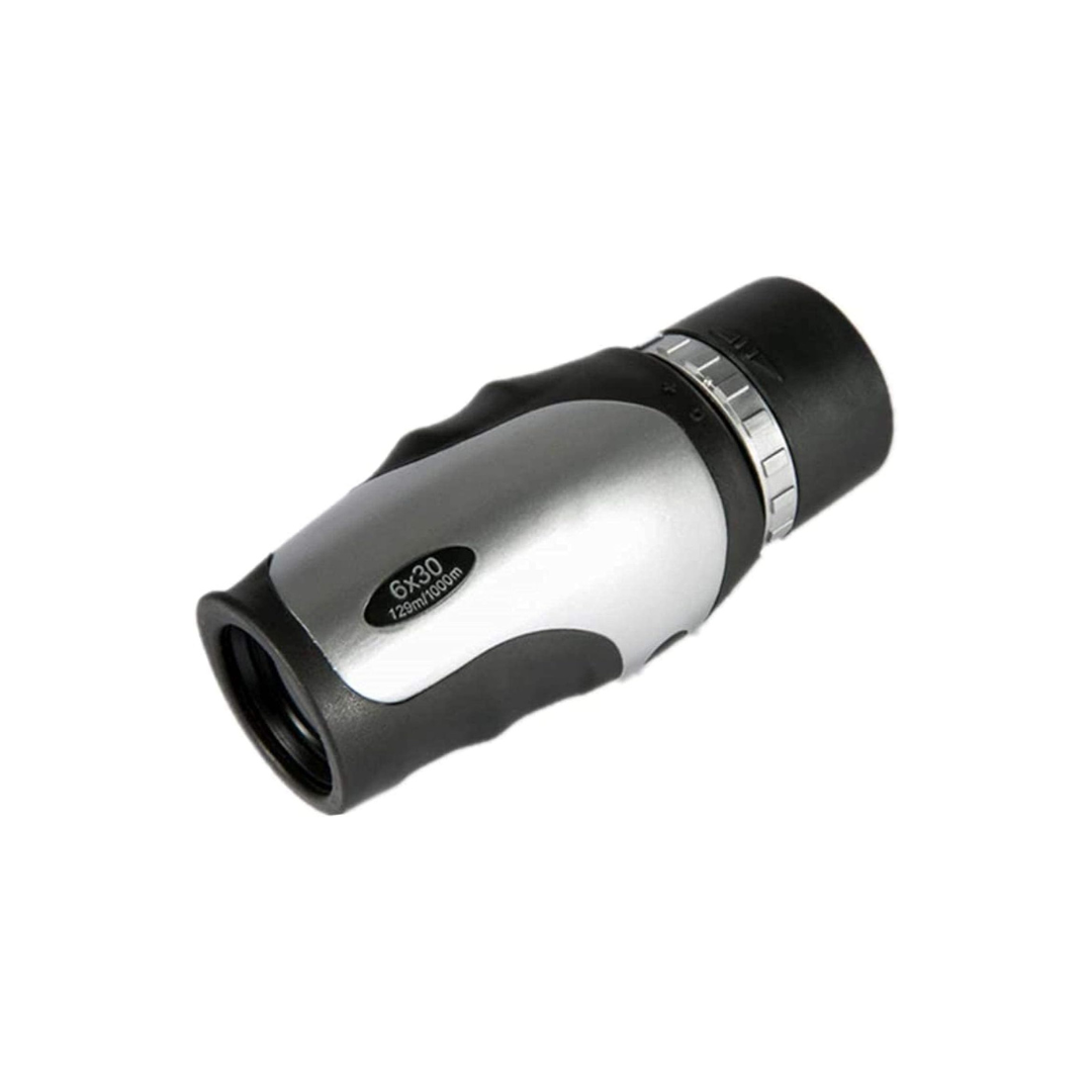 6X30 Portable Monocular Telescope Compact Waterproof Monocular for Bird Watching (Silver)