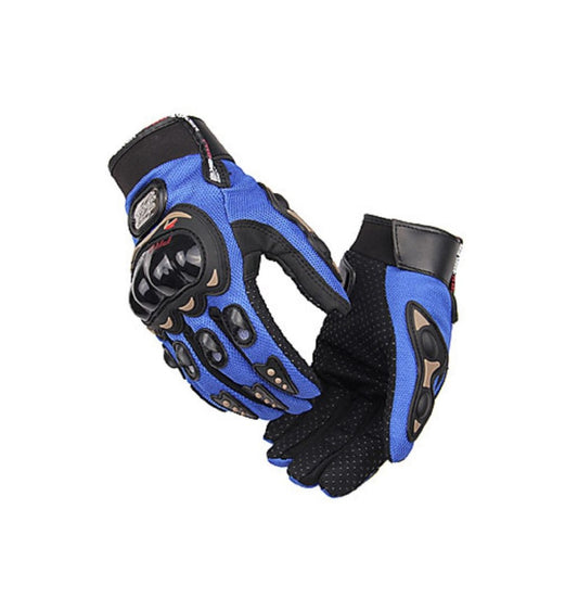 Pro-Biker Tactical Knuckle Riding Gloves (Blue) - The Adventure Hut