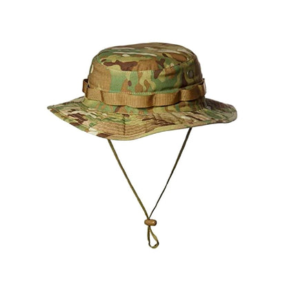 Camo Boonie Bucket Hat,Camouflage Cotton Fishing Sun Hat Outdoor Hunting Hat for Child Men and Women