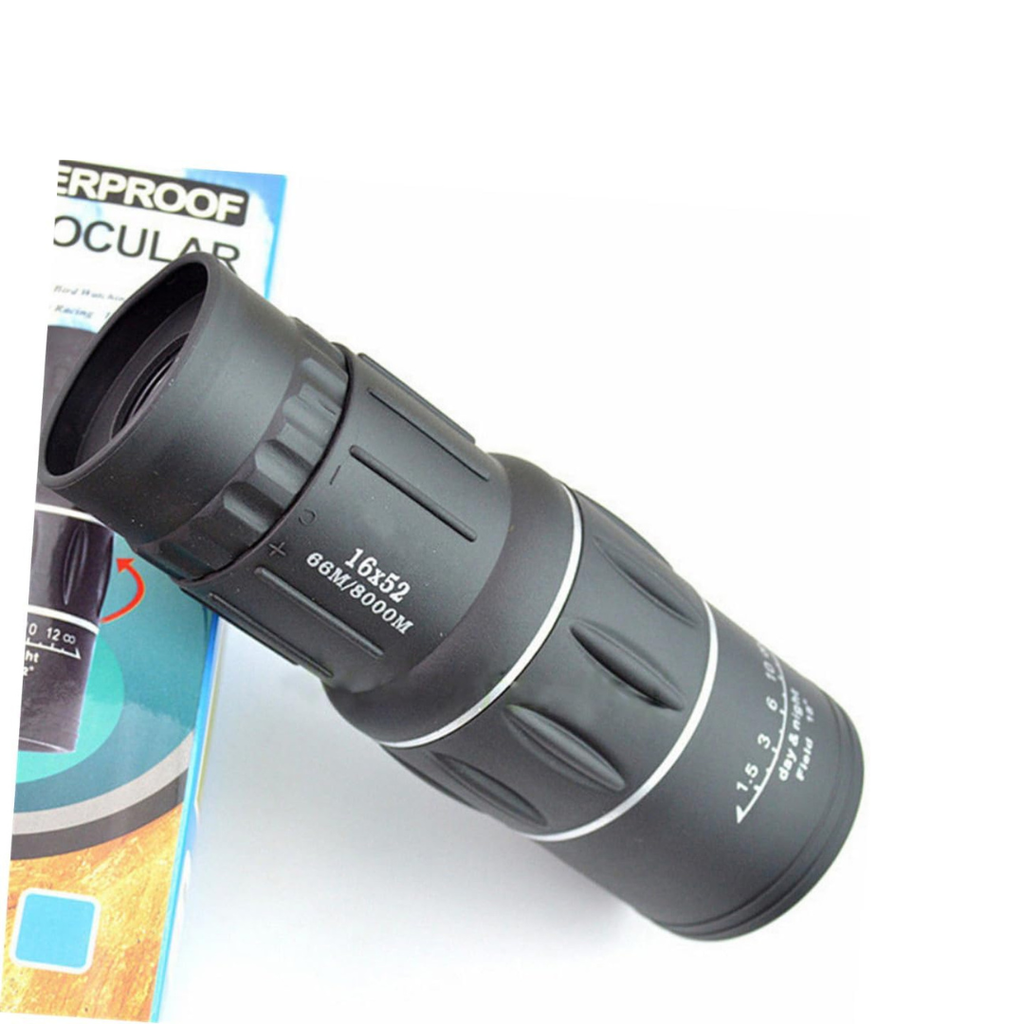 16 X 52 Dual Focus Zoom Optic Lens Armoring Monocular Telescope for Bird Watching Monocular (52 mm, Black)