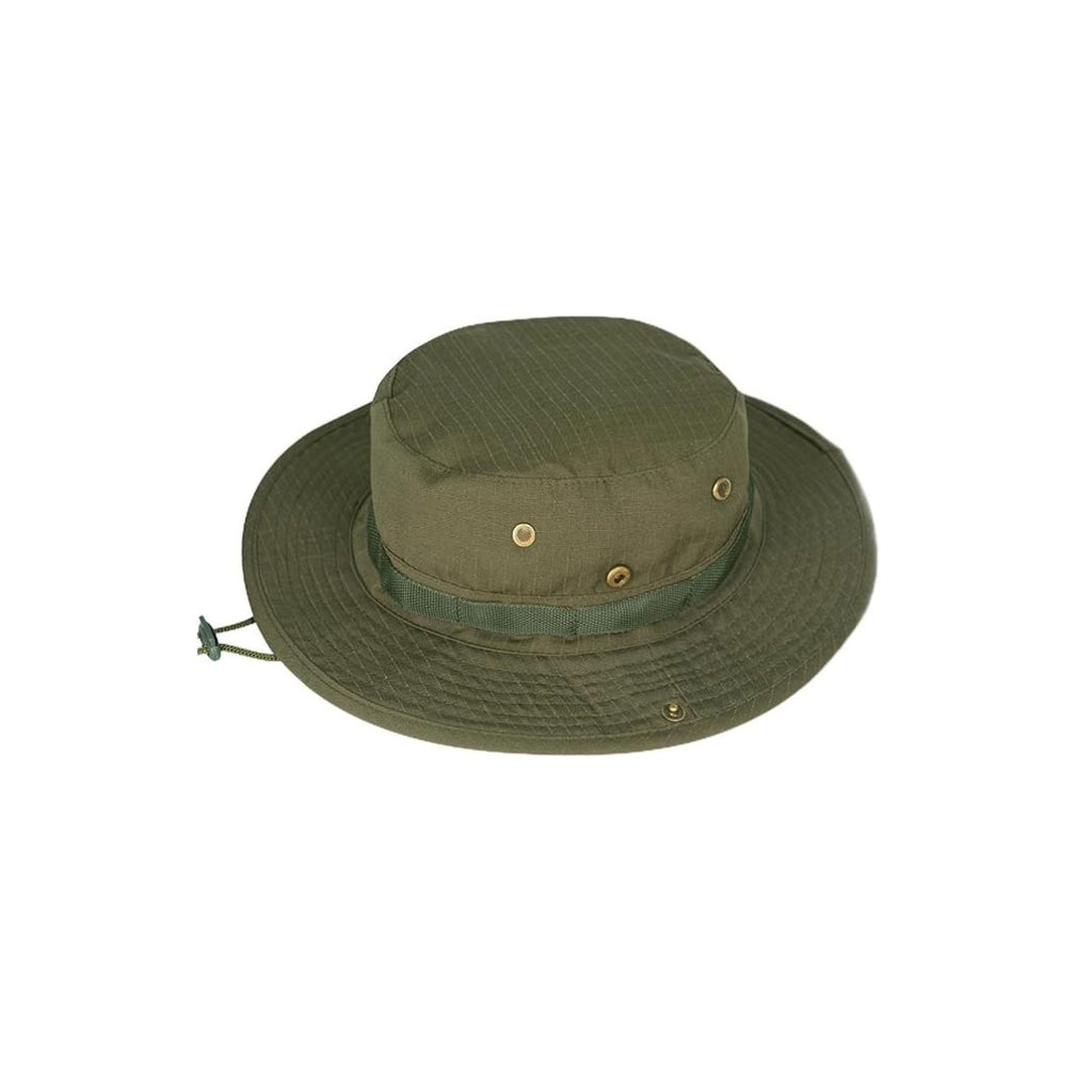 Summer Outdoor Boonie Hunting Fishing Safari Bucket Sun Hat with Adjustable Strap (Green) - The Adventure Hut