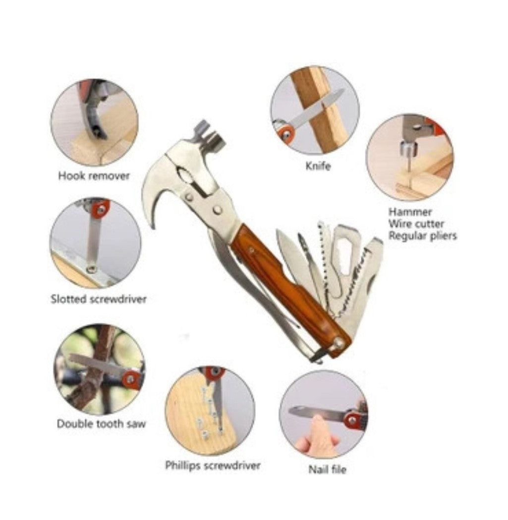 10 in 1 Multi-Functional Hammer -Steel - The Adventure Hut