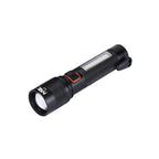 LED Tactical Flashlight – Rechargeable Multi-Function Emergency Torch with Hammer and Seatbelt Cutter (MZ M987-Black) - The Adventure Hut