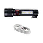 LED Tactical Flashlight – Rechargeable Multi-Function Emergency Torch with Hammer and Seatbelt Cutter (MZ M987-Black) - The Adventure Hut