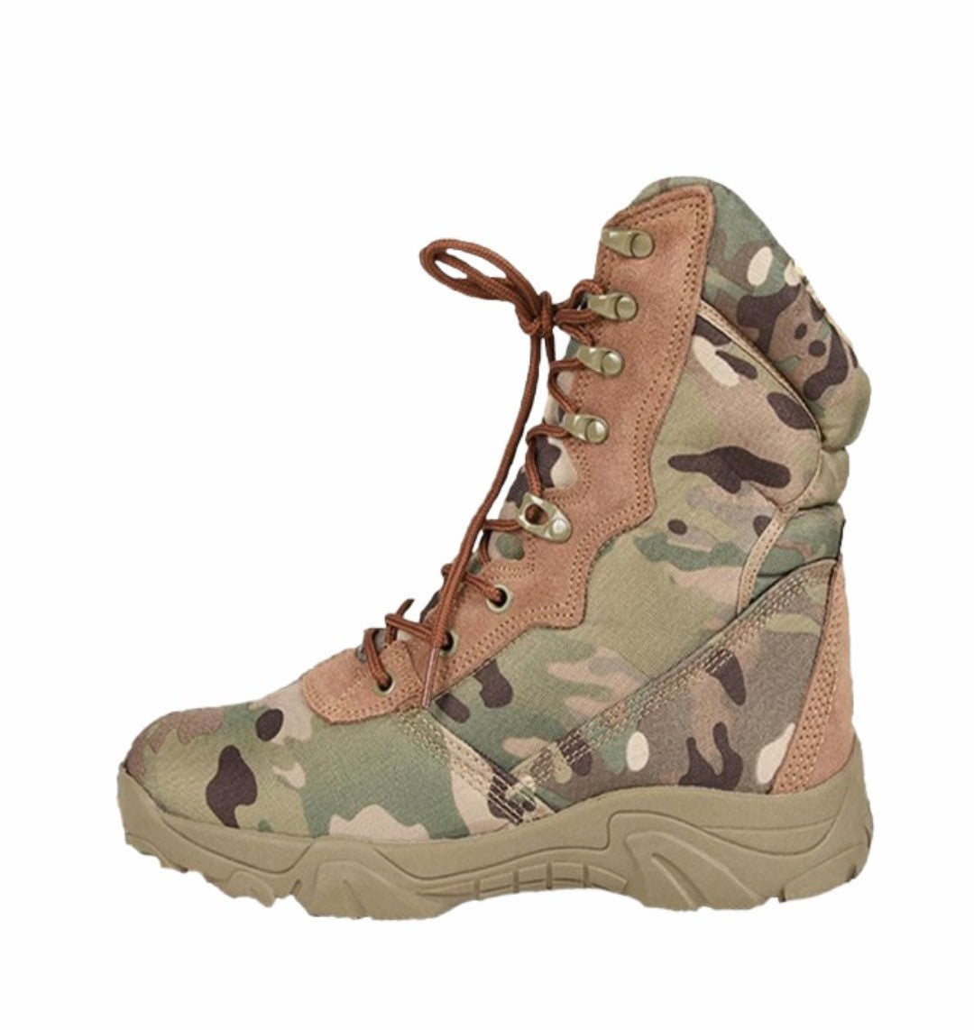 Men's Military Combat Boots Outdoor Training High-top Field Sports Desert Boots (Camouflage)