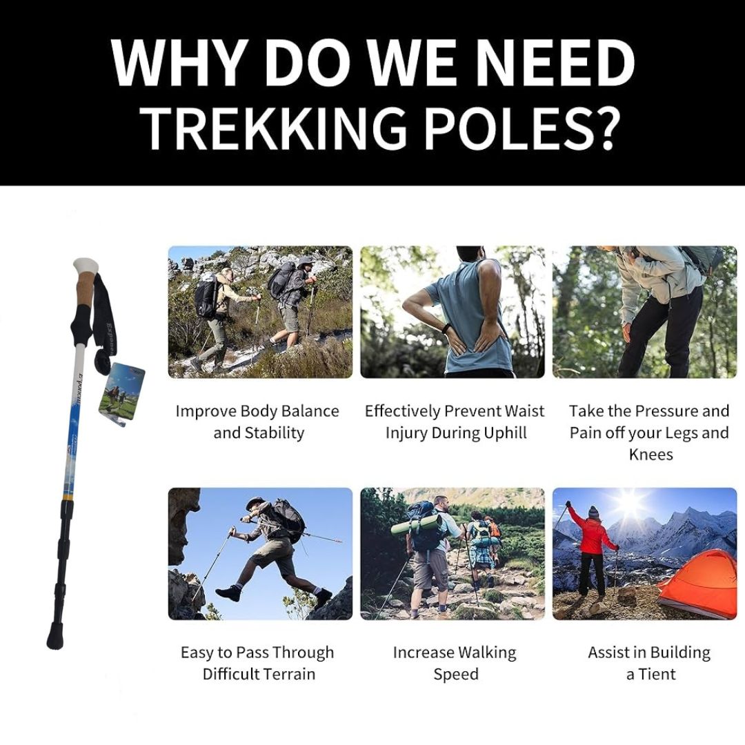 Adventure Hut Trekking, Walking, and Hiking Poles (TK-4492)