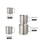 4PCS 304 Stainless Steel Outdoor Camping Cup Set Portable Mountaineering Trekking Cups - The Adventure Hut