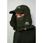 Outdoor UV Convertible Cap | Convertible Face & Neck Cover (Green) - The Adventure Hut
