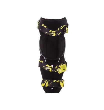 SCOYCO-K12 Adjustable Knee Shin Guard (Black and Yellow) Freesize,Set of 2