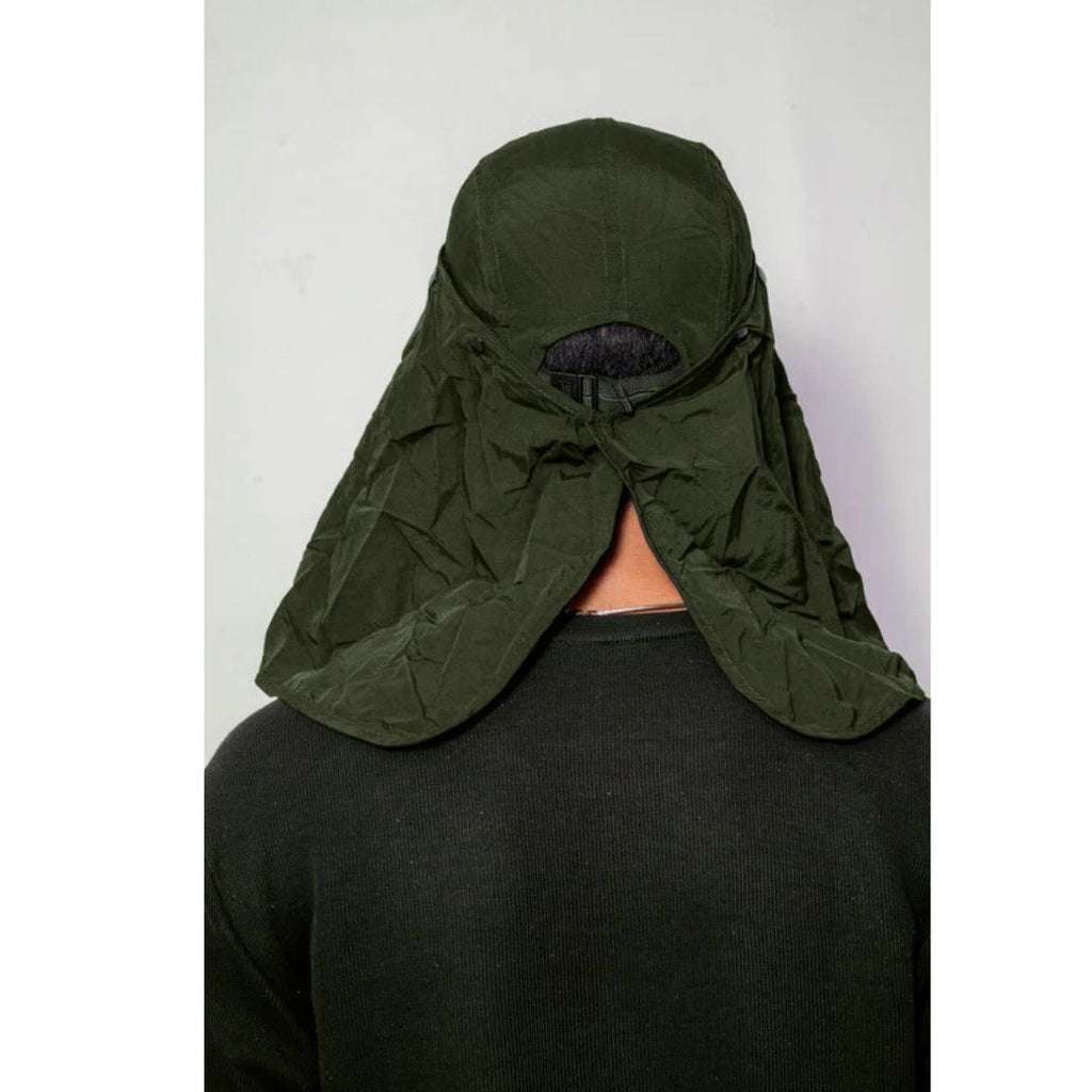 Outdoor UV Convertible Cap | Convertible Face & Neck Cover (Green) - The Adventure Hut
