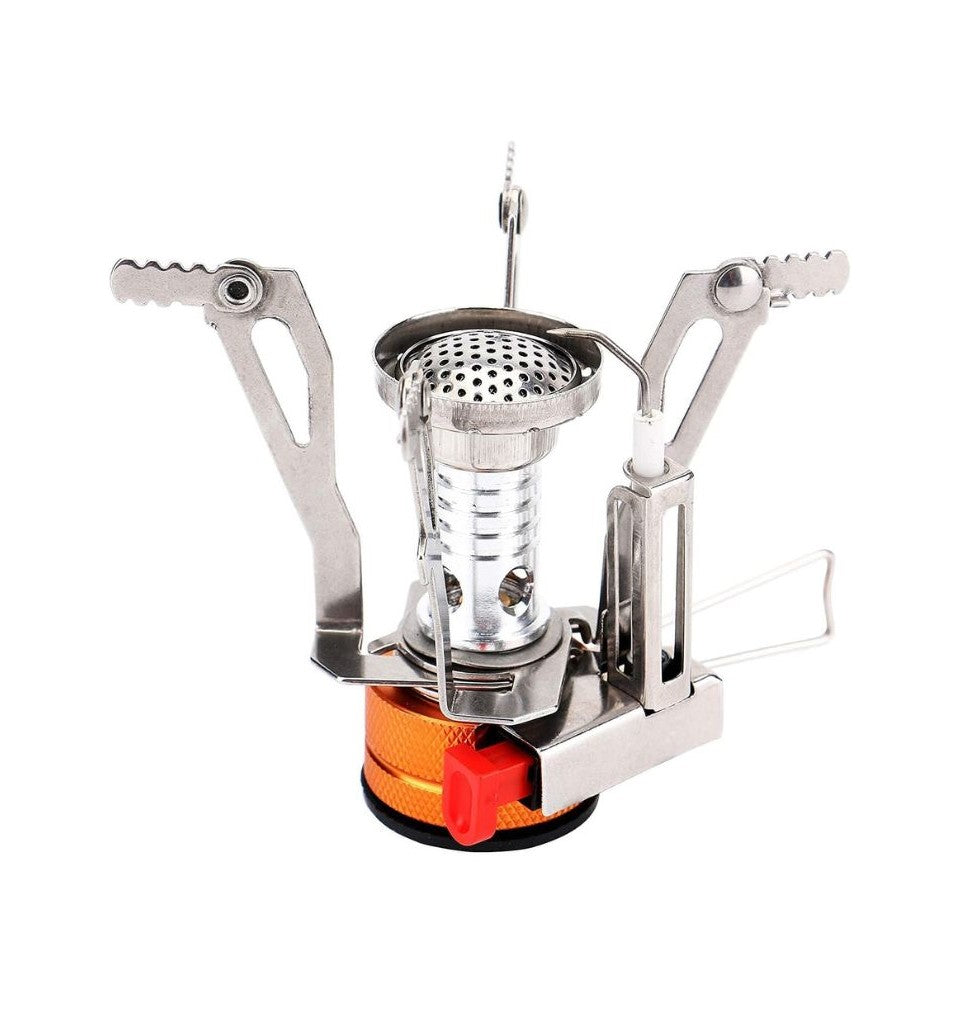 Portable Foldable Mini Gas Stove for Outdoor Camping, Hiking, Backpacking and Picnics - Compact, Lightweight and Portable (Pack of 1) - The Adventure Hut