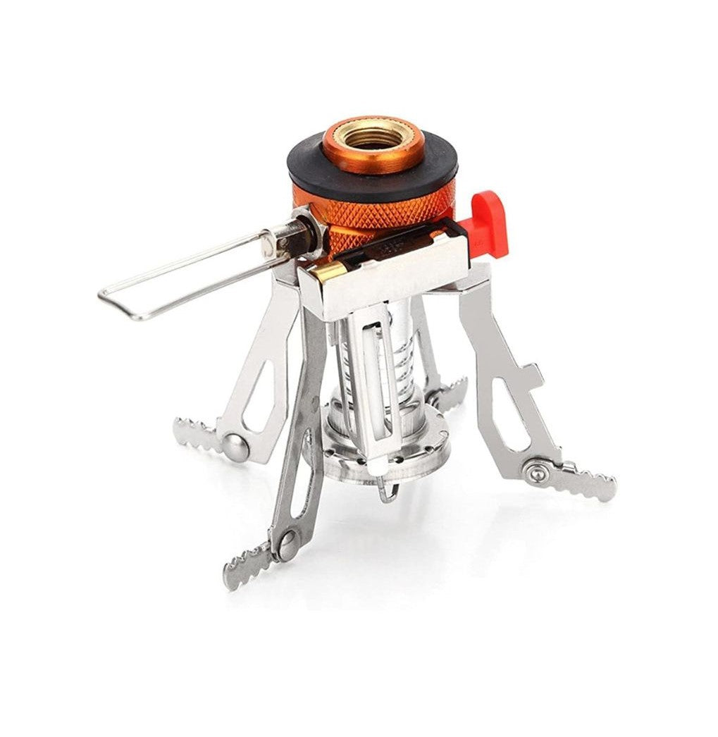 Portable Foldable Mini Gas Stove for Outdoor Camping, Hiking, Backpacking and Picnics - Compact, Lightweight and Portable (Pack of 1) - The Adventure Hut