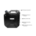 5L Portable Black Fuel Gas Can – Durable Petrol Container for Outdoor, Camping & Emergency Use (Black) - The Adventure Hut
