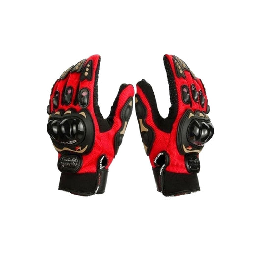 Pro-Biker Tactical Knuckle Riding Gloves (Red) - The Adventure Hut