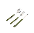 Stainless Steel Folding Fork Spoon Set Travel Cutlery Set with Storage Bag for Outdoor Camping Picnic Hiking - The Adventure Hut