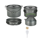 Portable Camping Cookware Set- Outdoor Cooking Pot with Carry Bag for Hiking, Backpacking & Survival (6 Person) - The Adventure Hut