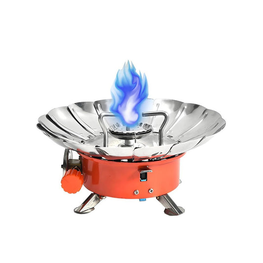 Portable four-sided windproof mini folding outdoor camping stove. - The Adventure Hut
