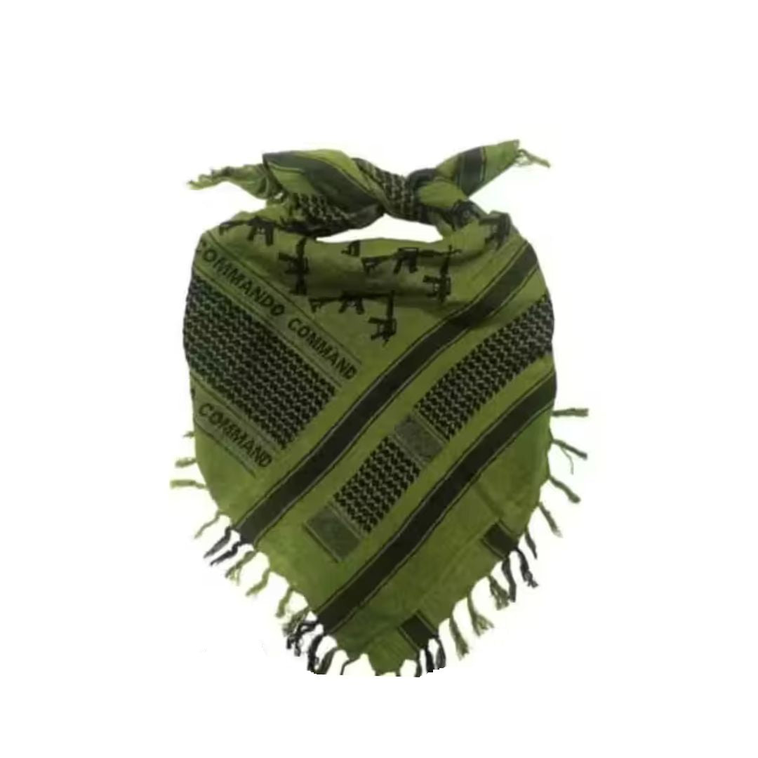 Military Tactical Shemagh Scarf – Cotton Keffiyeh Desert Head Wrap for Outdoor, Army & Survival Use