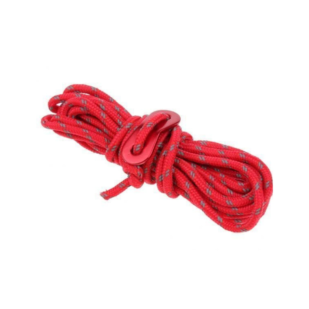 5Xreflective Canopy Tent Rope Guy Line Outdoor Camping Cord with Buckle Red