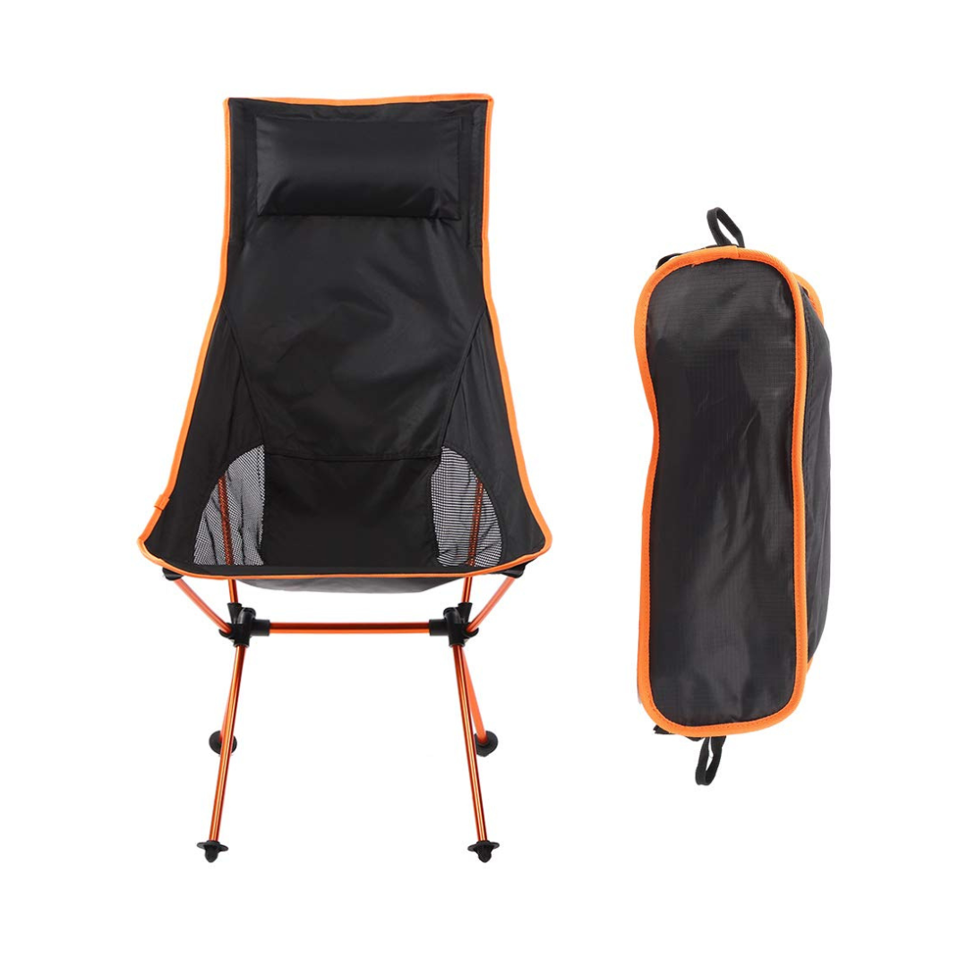Portable High Back Camping Chair with Headrest – Lightweight, Foldable, Compact Outdoor Chair with Carry Bag for Camping, Hiking, Fishing, Travel