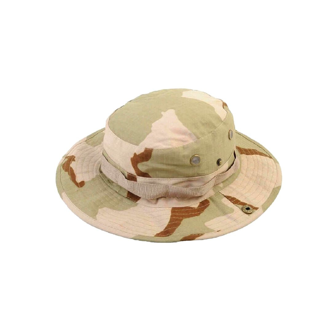 Camouflage Summer Outdoor Boonie Hunting Fishing Safari Bucket Sun Hat with Adjustable Strap (Jungle Camo Camo)