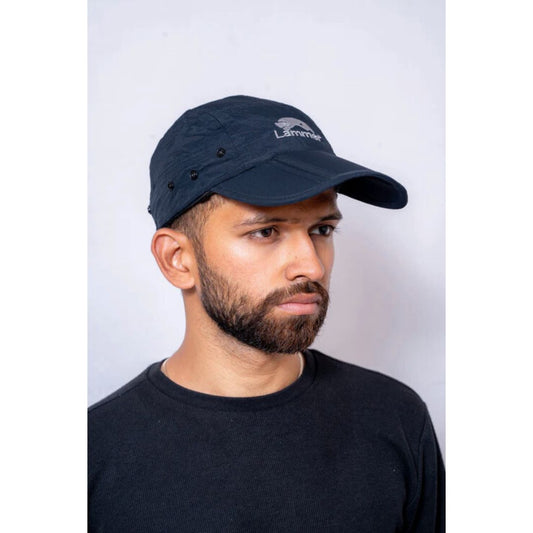 Outdoor UV Convertible Cap | Convertible Face & Neck Cover (Navy) - The Adventure Hut