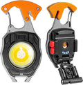 Rechargeable COB LED Keychain Flashlight – 800 Lumens with Multi-Tool & Emergency Whistle
