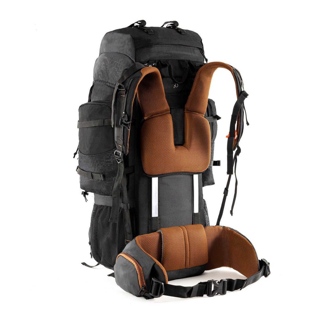 Tripole Walker Pro 60L Metal Frame Rucksack with Rain Cover for Trekking & Travel | Front Opening | Laptop Sleeve | Men & Women - THE ADVENTURE HUT