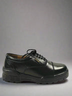 DMS Cut Police Commando Shoes – Black Tactical Leather Army Footwear - The Adventure Hut