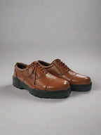 DMS Cut Police Commando Shoes – Brown Tactical Leather Army Footwear - The Adventure Hut