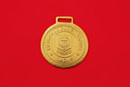 NCC GOLDEN AWARD MEDAL WITH NCC NCC TRICOLOUR RIBBON(5 CM DIAMETER)