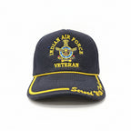 AIRFORCE VETERAN NETTED BLACK CAP EX-SERVICEMEN