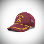 INDIAN ARMY VETERAN NETTED MAROON CAP EX-SERVICEMEN