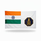 INDIAN NAVY FLAG COTTON WITH EMBROIDERY LOGO (4FT X 3FT)