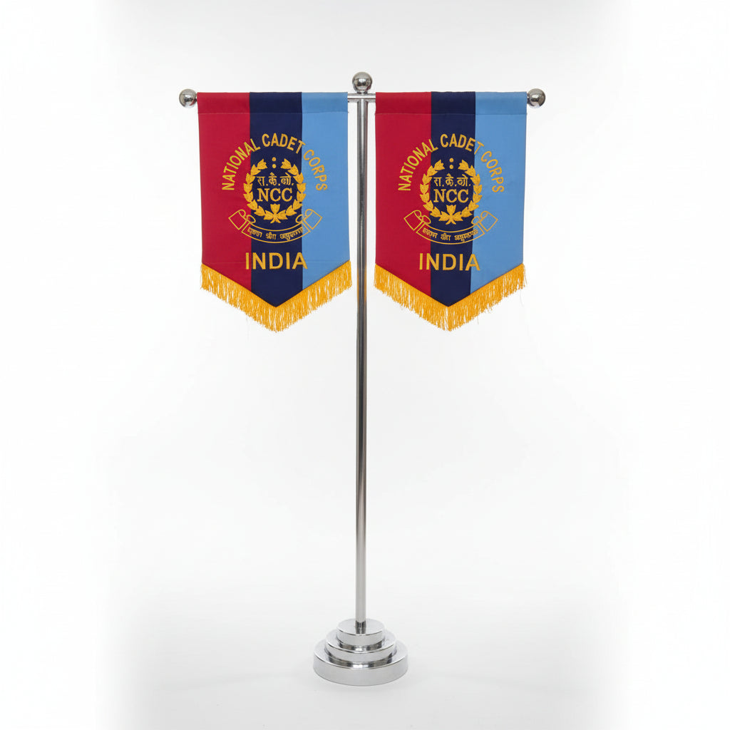 T STAND SS WITH T FLAG NCC SILK EMBROIDERY MAKE OF COTTON CLOTH