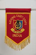 PODIUM FLAG RED WITH ZARI EMBROIDERY 28inches X 19.5inches