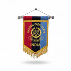 T FLAG NCC TRICOLOUR WITH ZARI GOLDEN EMBROIDERY