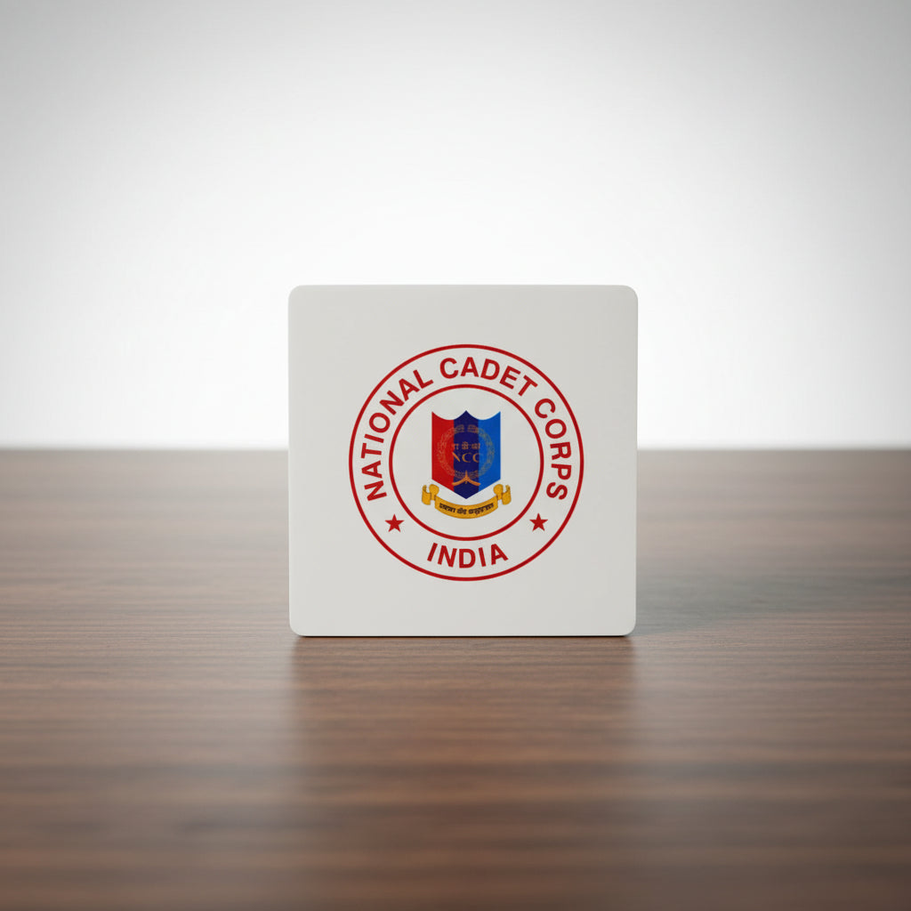 NCC COASTER GLASS CUP COVER (SET OF 4 PIECES) NATIONAL CADET CORPS