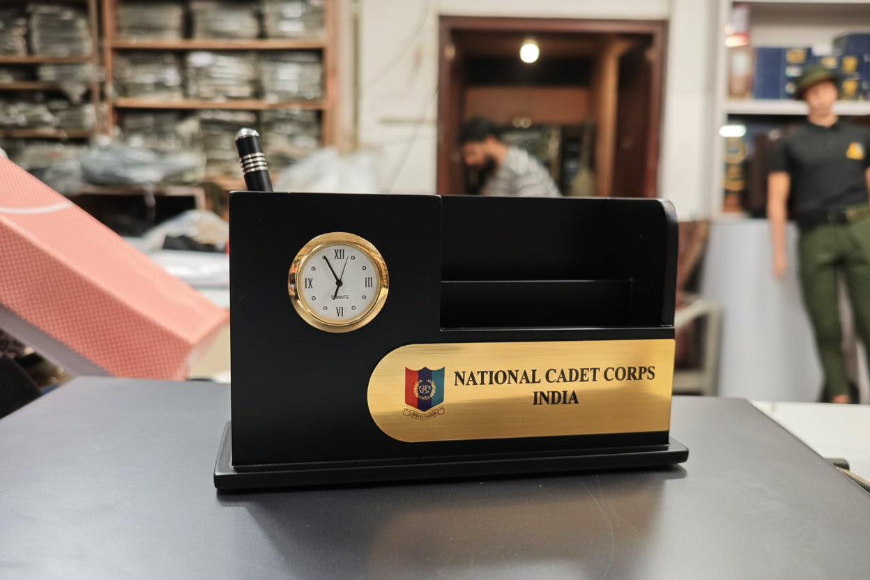 PEN DTAND DESK ORGANISER WITH NCC GOLDEN CREST