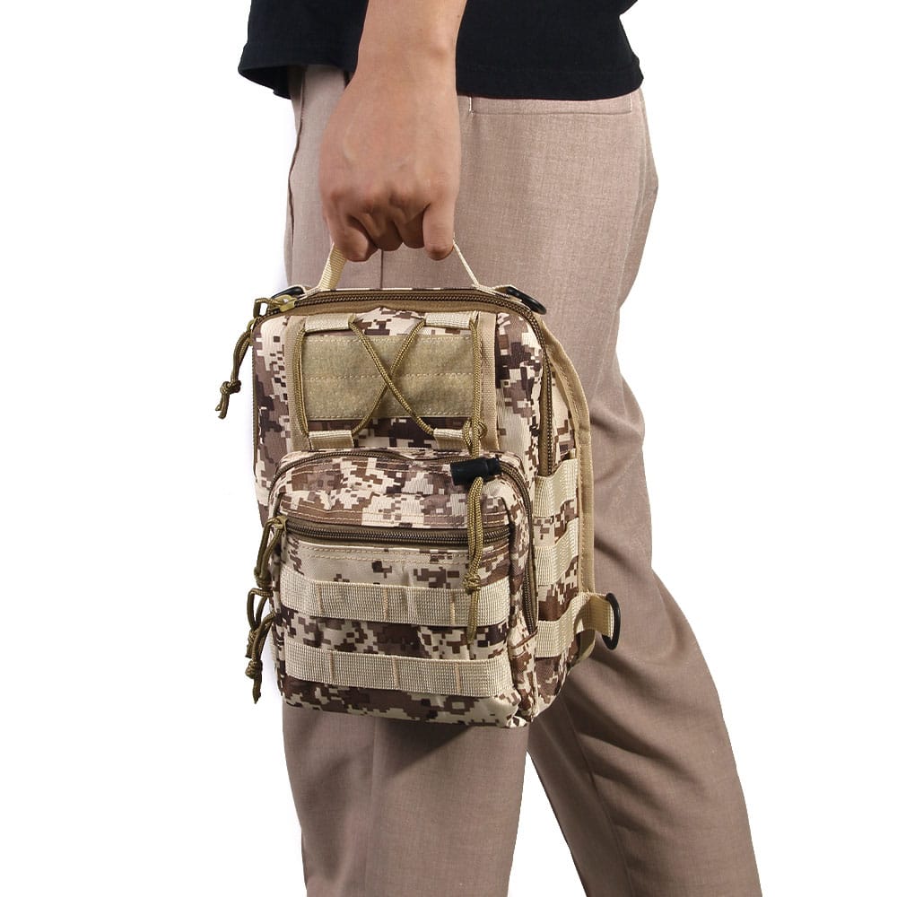 Tactical Chest Bag  – Military Crossbody Shoulder Pack with Multiple Pockets & Heavy-Duty Zippers